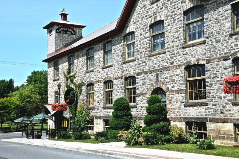 Historical buildings Code’s Mill (1882) in Perth Ontario